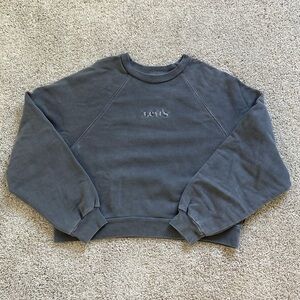 Levi’s • Dark Washed Gray Cropped Sweatshirt
